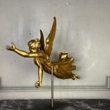 Gilded wooden sculpture, draped angel, Austria around 1800