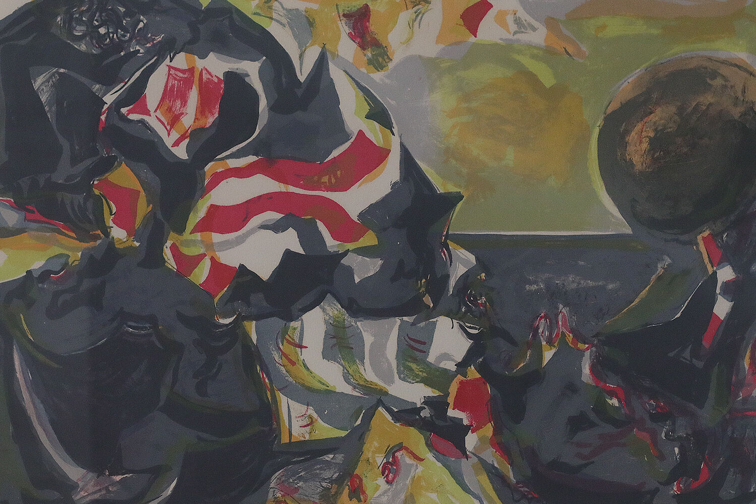 Bata Mihailović, Horizon, colour lithograph, 1976, framed