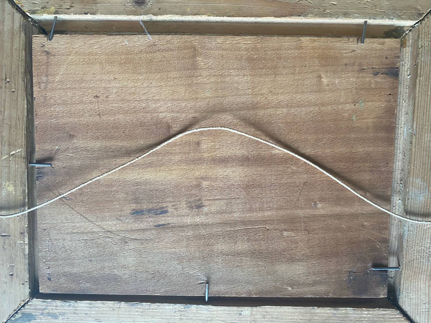 Oil on wooden panel framed, signed old