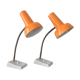 Pair of orange vintage sis table lamps, Model 838