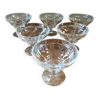 6 art deco Champagne glasses