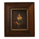 Portrait painting with wooden frame and gilding