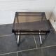 End table with chrome foot and plexiglass top from the 70s