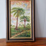 Tableau peinture exotique style colonial