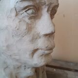 A. Novelli, male bust, plaster sculpture