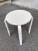 Solid wood stool painted in beige.