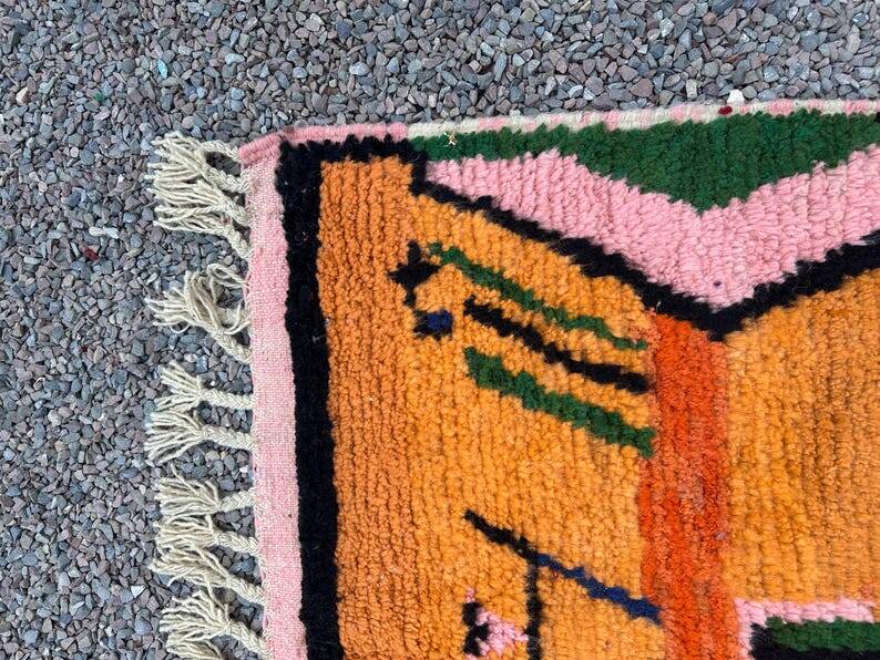 Moroccan orange rug- Berber Rug 150/250cm