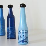 Bouteille vintage, Salvador Dali pour Rosso Antico Ltd, Italie années 1970, ensemble de trois