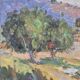 Huile sur toile, Paysage Provençal