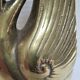 Pair of bookends vintage brass swans