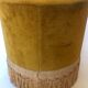 Velvet and fringed ottoman