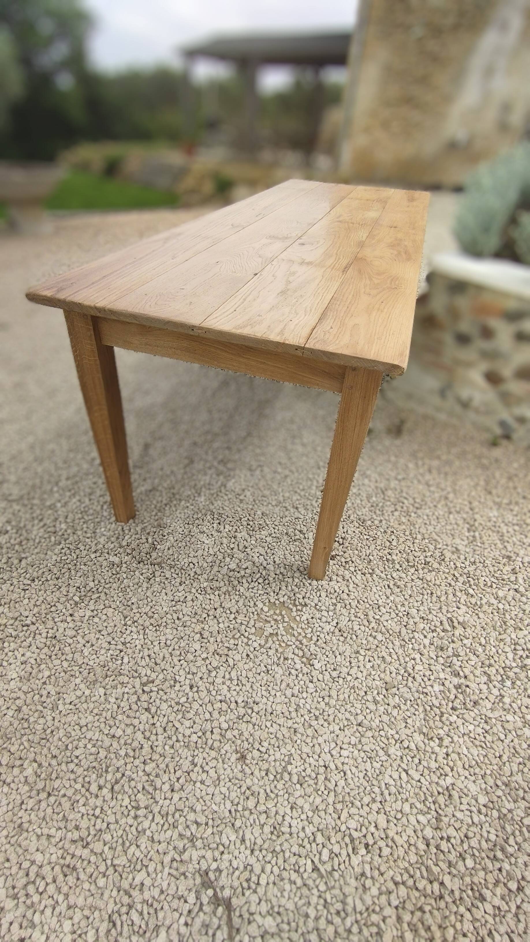 Solid oak farmhouse table 220 X 80 cm