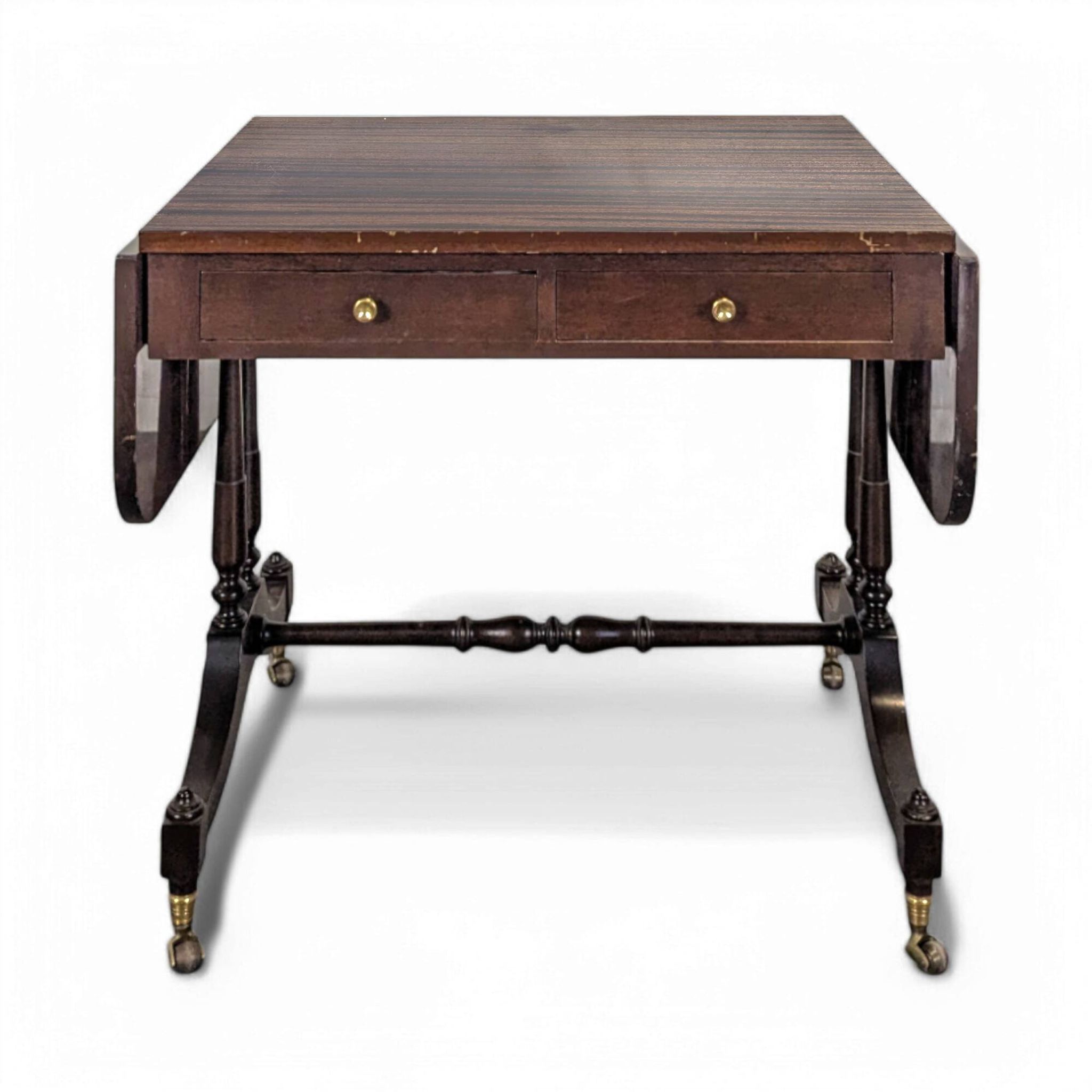 Table basse à volet en acajou de style anglais