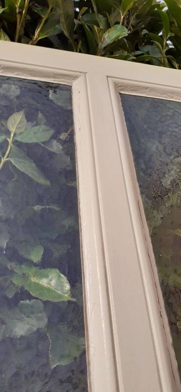 Communication door 1 translucent glass H233.5xL84.5cm old 20th century