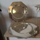 Series of six presentation plates and a silver metal plate- 20th century.