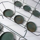 Set of vintage wire metal planters