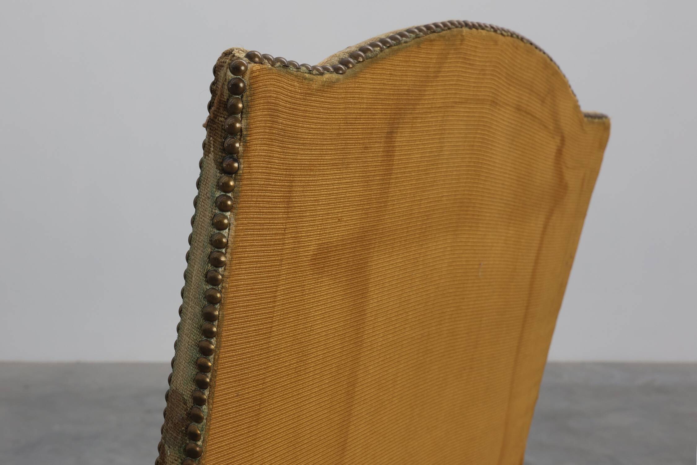 Carved Walnut Armchair with Cabriole Legs and Tapestry Upholstery, France