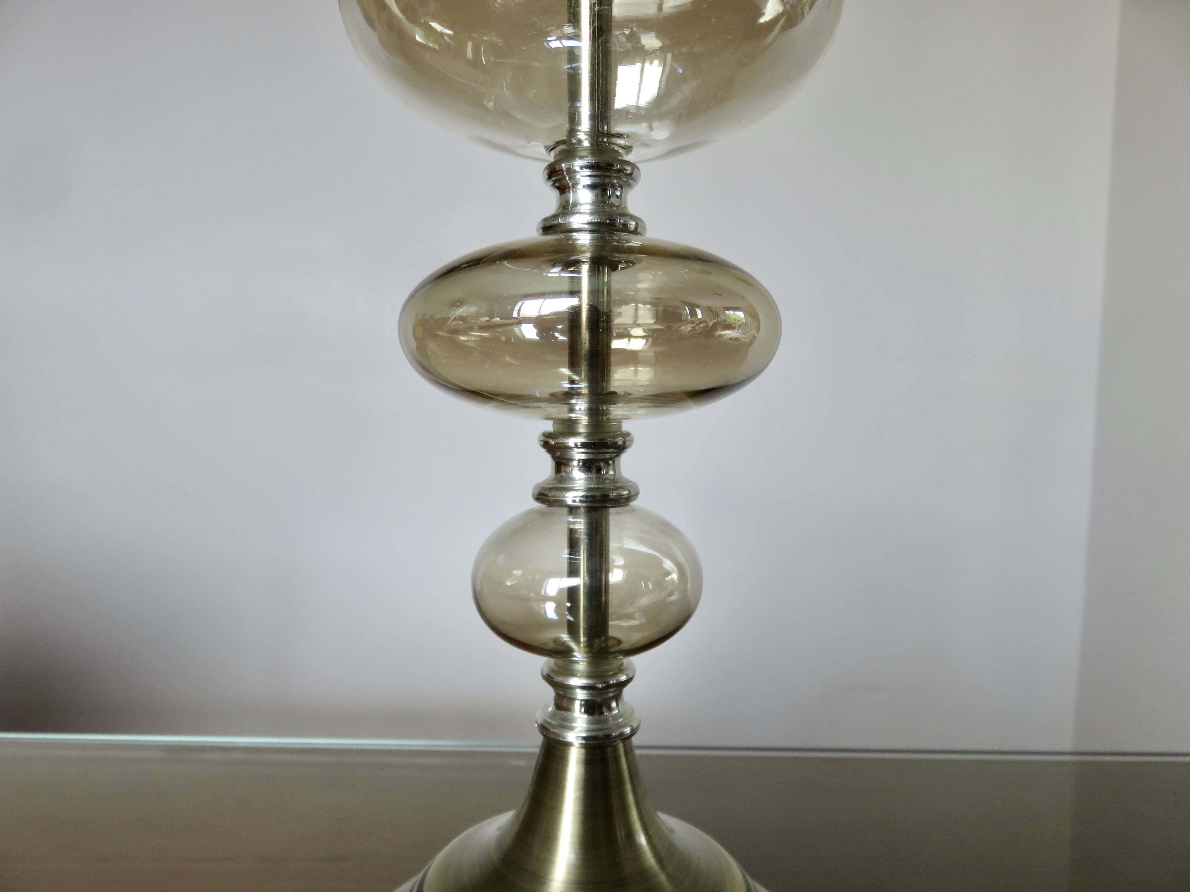 Amber crystal lamp, 1990s