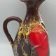 Ceramic bottle of vallauris polychrome enamel 25 cm