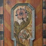 Armoire de mariée peinte d'art populaire