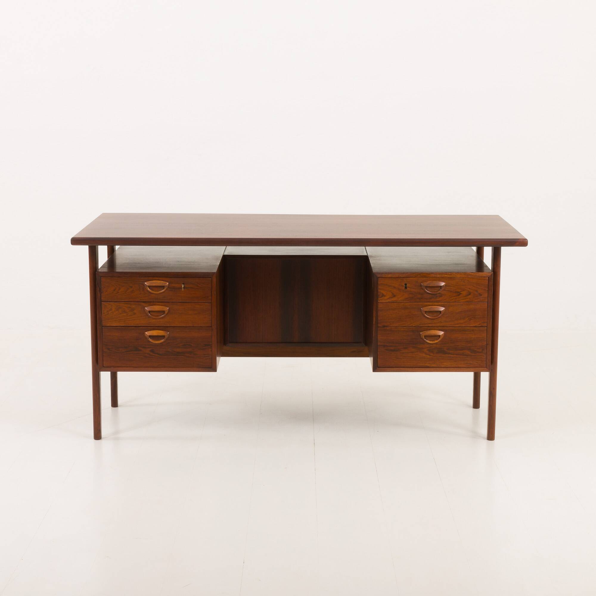 Bureau exécutif Kai Kristiansen en palissandre modèle 59 pour Feldballes Möbelfabrik, Danemark, années 1960