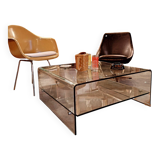 Glass coffee table