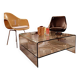 Glass coffee table