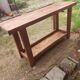 Wooden carpenter's workbench
