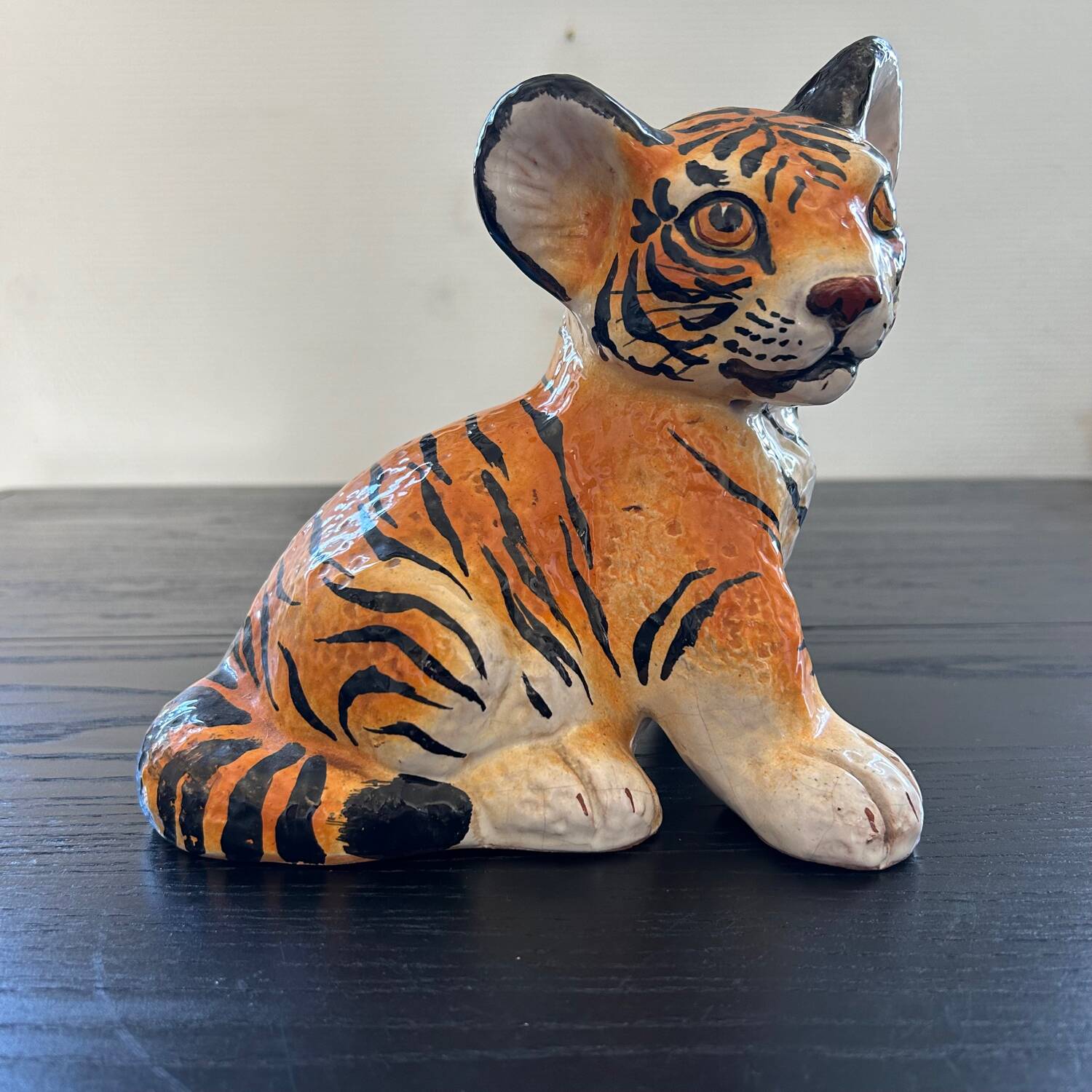 Young tiger hand-painted