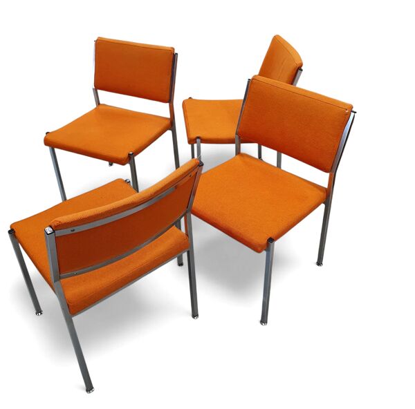4 chaises Abraham Polak AP Originals par Hein Salomonson, années 1960