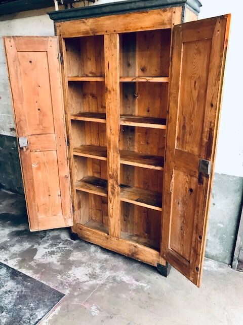 Wood and zinc cabinet