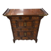 Meuble Coréen en bois et laiton