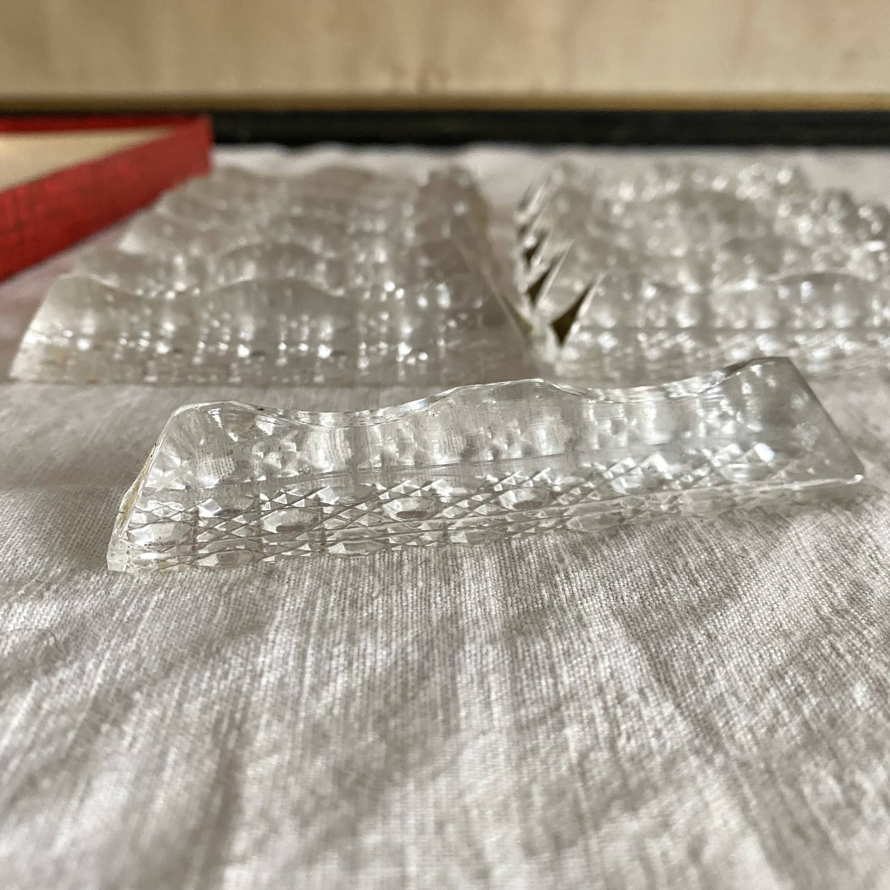 1950s crystal knife holder, new