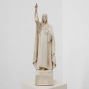 “Christ King in Our Home” Plaster Statue, Belgium, ca. 1920