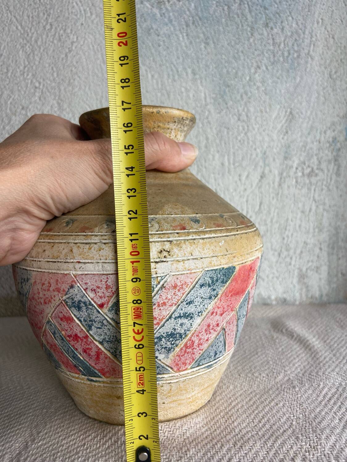 Colorful ethnic vase