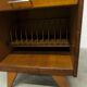 Unique 1960s bedside table with 15 complete games, compass legs, 1960s