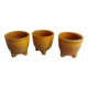 Marbled glass tripod egg cups