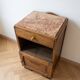 Art Deco bedside table in oak and pink marble
