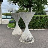 Pair of diabolo planters anton bee willy guhl large model