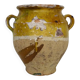 Magnificent glazed yellow confit pot, south-west of France. 19th century.