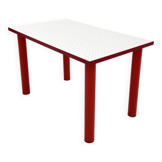 Red postmodern desk, 1980