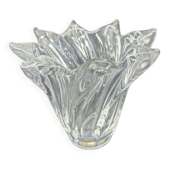 70s crystal vase