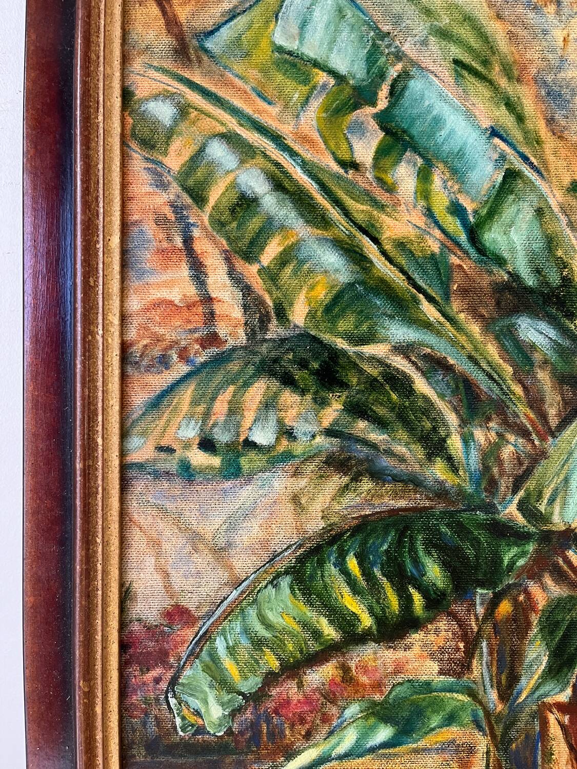 Banana trees on Rue du Havre, signed, 1988