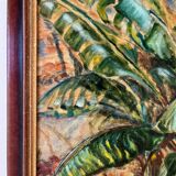 Banana trees on Rue du Havre, signed, 1988