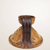 Handcrafted stoneware candle holder