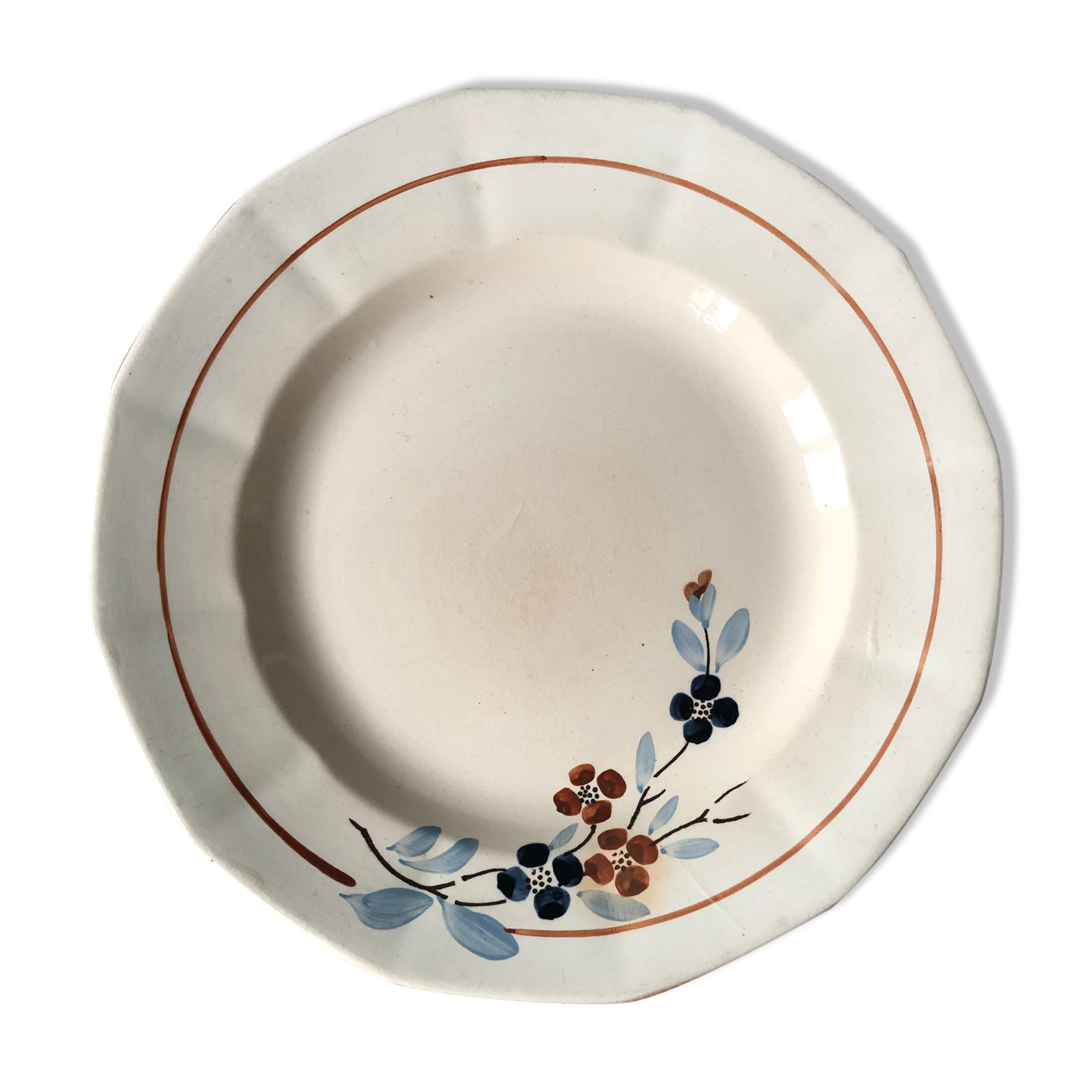 Plat ancien vintage Sarreguemines France