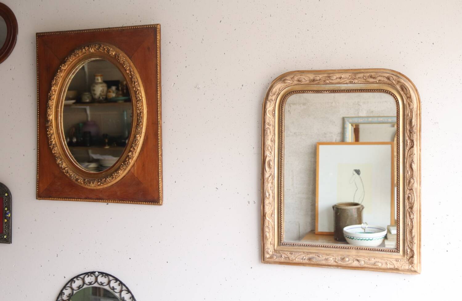 Antique gilded Louis Philippe mirror