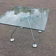 1970s Norman Foster Nomos glass table for Tecno Italy