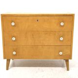 Scandinavian birch chest of drawers, Swedish modern, Sweden, 1940