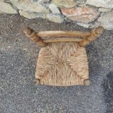 Chaise paillée ancien pour enfant